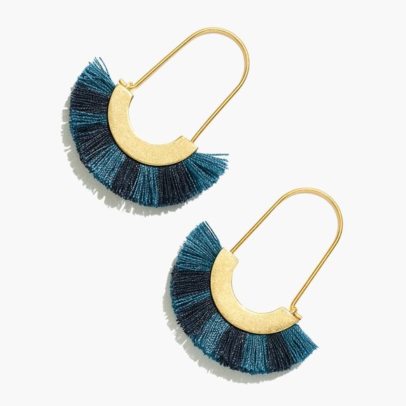 [NWT] Madewell Arc Fringe Earrings in Turquoise - Picture 2 of 2